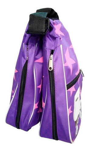 Imagen 4 de 8 de Bolso Alforja Estampado Porta Patín Artístico Doble - El Rey