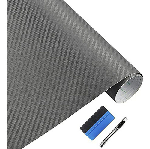 Vinilo Fibra De Carbono 3d Con Adhesivo Libre De Burbujas -