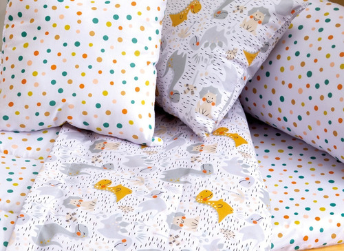 Set Acolchado + Juego De Sabanas + Almohadones Para Cuna