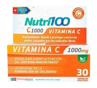 Nutri100 C1000 Vitamina C 1000 Mg X 30 Cápsulas