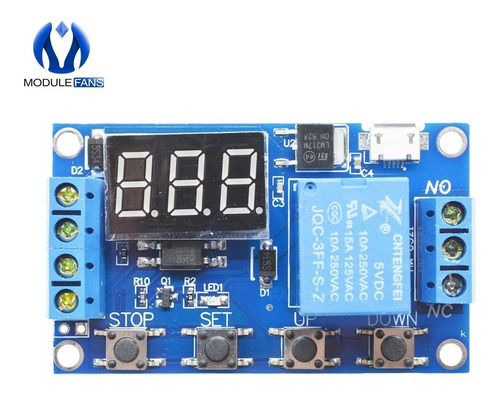 Imagen 5 de 6 de Modulo Timer Relay Rele Temporizador De 0-999 Minutos 6-30v