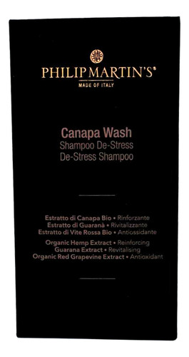 Shampoo Anti-caida Philip Martins Canapa Wash 320 Ml