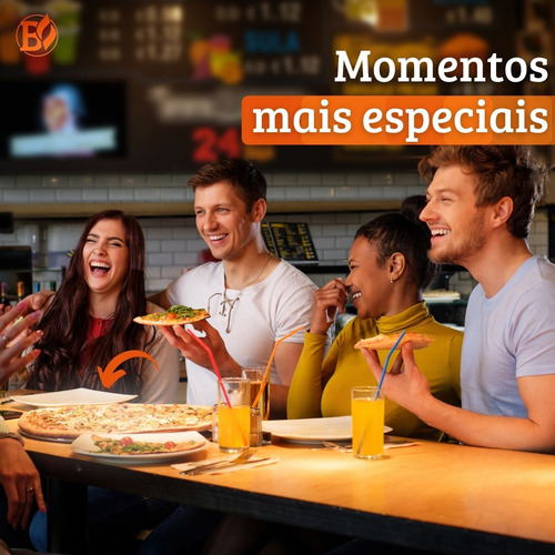 Kit 2 Tábua Suporte De Madeira Para Servir Pizza - 25 Cm