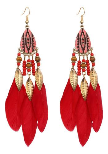 Q 6 Pcs Pendientes De Plumas Boho Pendientes De Mujer