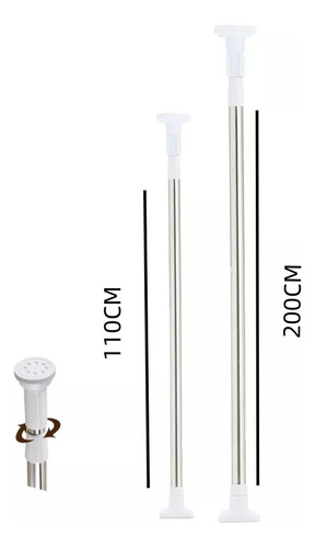 Bieadafotlas Barra Barral Cortina De Baño Expandible 110cm A 200 Cm