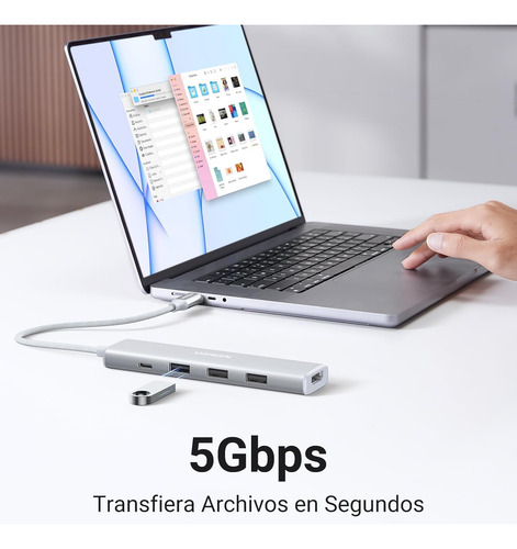 Ugreen Hub 5 En 1 Tipo C 100w Pd + Usb 3.0 + Hdmi