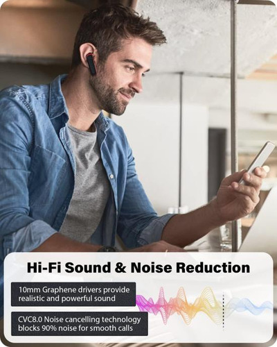 Adadpu Auriculares Bluetooth - V5.0 Auricular Inalámbrico Ma