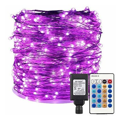 Er Chen Regulable Luz De Navidad Enchufe, 165 Pies 500 Led S