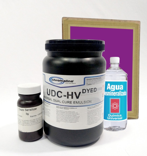 Emulsion Udc-hv + Diazo Sensitizer 3g Chromaline + Agua Desm