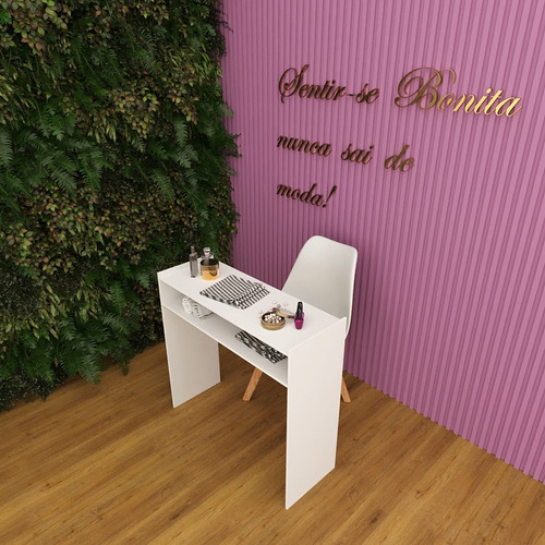 Mesa Manicure P/ Salão Beleza 100% Mdf Branco Tx