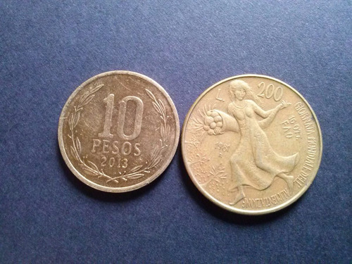 Moneda Italia 200 Liras Bronce 1981 (c21)