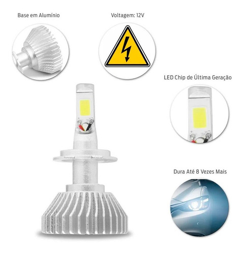 Imagem 3 de 4 de Kit Super Led Onix 2014 2015 2016 2017 Foco Simples 6000k