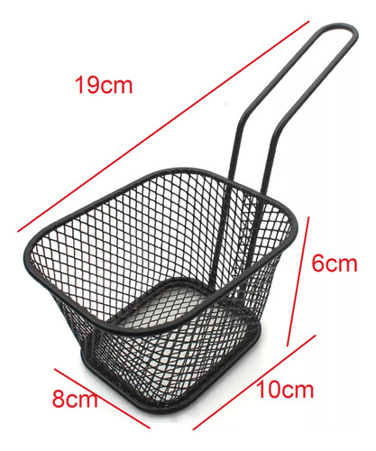X3 Mini Cesta Para Servir Papas Fritas Nuggets Canasto10x8x6