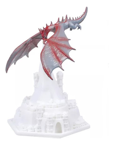 Lampara 3d Dragon Lanzando Fuego Castillo 