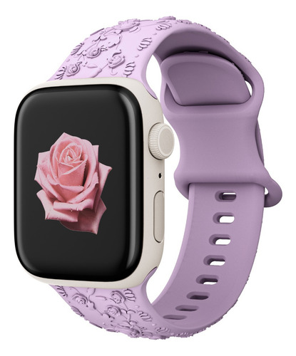 Correa Para Apple Watch Ultra 10 9 8 7 Se 6 Mujer Print Rose