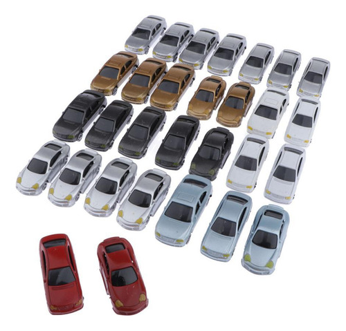 30 Piezas De Coches Modelo Pintados 1:75 Oo Edificios