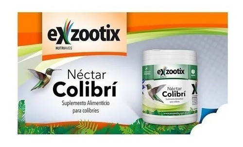 Imagen 5 de 6 de Alimento Nectar Para Picaflor Colibri Exzootix 300g Comedero