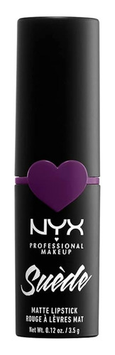 Labial Nyx Suede Matte Lipstick Tono Spicy, Stfu