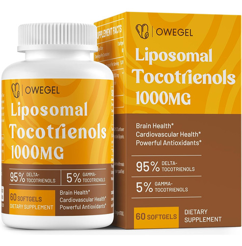 Liposomal Tocotrienoles Vitamina E 1000 Mg 60 Softgels 