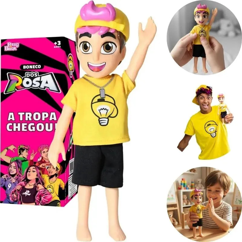 Baby Brink Boneco 3069 Leozin Tropa Dos Rosa 26cm