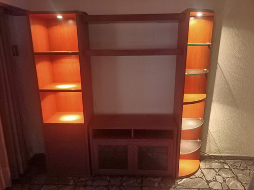 Mueble Tv Modular Con Luces Biblioteca - Calidad Premium