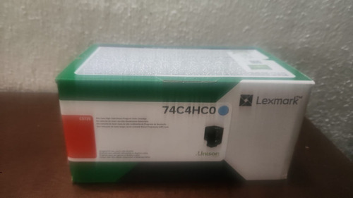 Cartucho De Tóner Cian Lexmark 74c4hc0 Para 12 Mil Páginas 