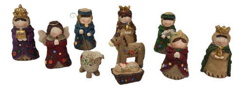 Juego De Belén Con Figuras Navideñas De 10 Piezas Para