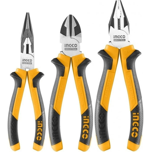 Conjunto de alicates universais combinados de 3 peças Ingco Hkps28318