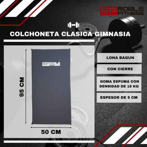 Imagen 2 de 10 de Kit Colchoneta Gimnasia + Soga + Pesa Rusa 6kg + Tobilleras