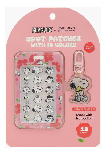 Parches Anti-acné Snoopy 18 Pzas + Porta Credencial Celavi Momento De Aplicación Día/noche Tipo De Piel Todo Tipo De Piel