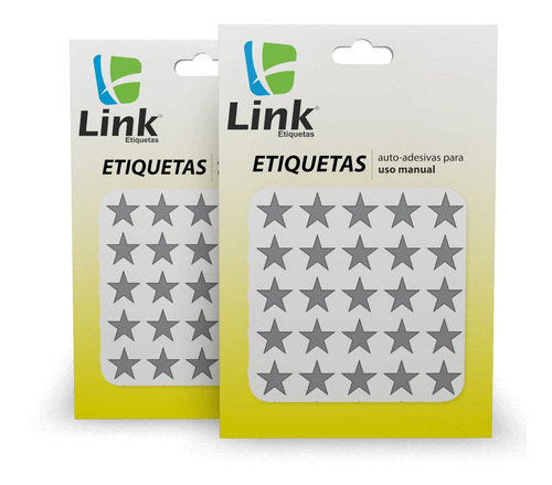 630 Etiquetas Adesivas Estrela Prata / Dourado