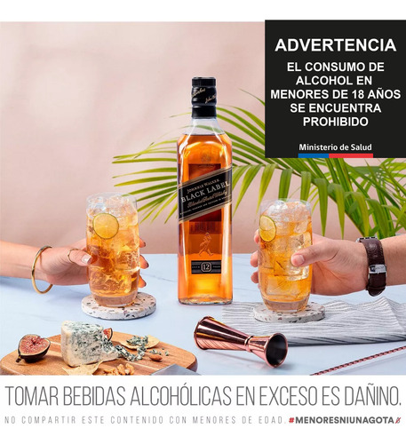 Whisky Johnnie Walker - Black Label 12 Años 750ml