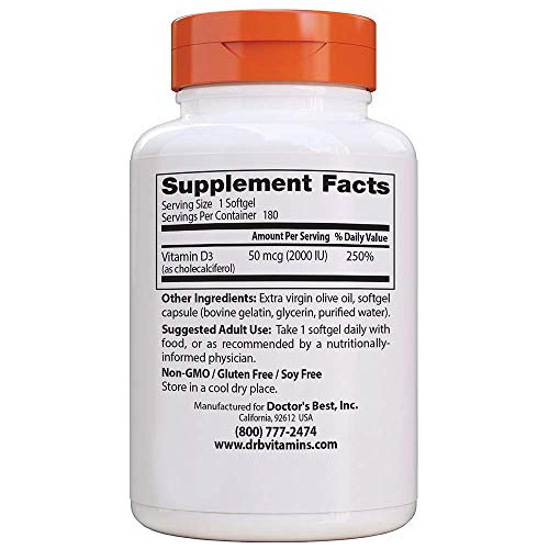 Mejor Vitamina D3 2 000 Iu Huesos Sanos Dientes Xg9md