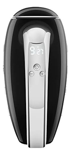 Smeg Black 50s Retro Electric Hand Mixer Con Un Juego De Bat