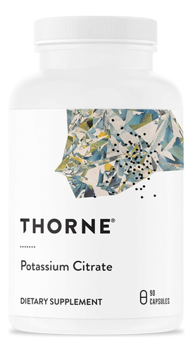 Thorne Citrato De Potasio 99mg Con 60 Capsulas Hecho En Usa Sabor Potassium Citrate