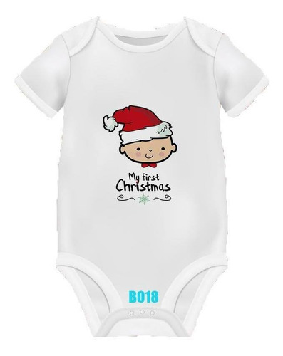 Body Infantil Bebê My First Christmas Papai Noel Natal Lindo