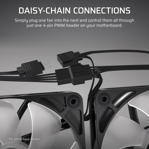 Ventilador Corsair Rs140 140 Mm Pwm Daisy-chain Branco De Ba