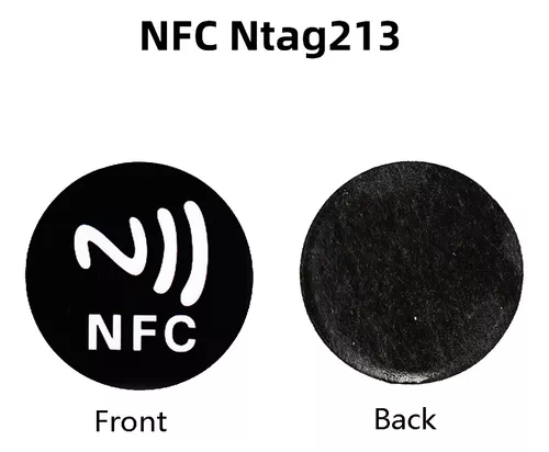 Pegatinas Nfc Ntag 213 Adhesivas Negras, Etiquetas Redondas