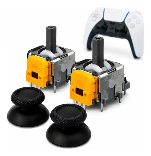 Kit 2 Analógicos Magnéticos Hall Effect para Controle PS5 DualSense Alta Precisão Anti Drift Reposição Joystick