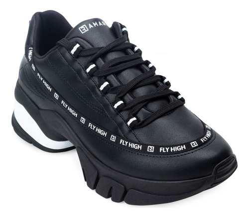 Tênis Feminino Dad Chuncky Sneaker Ramarim 2280204 Preto