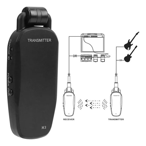 Sistema De Guitarra Inalámbrico Transmisor Y Receptor De Gui