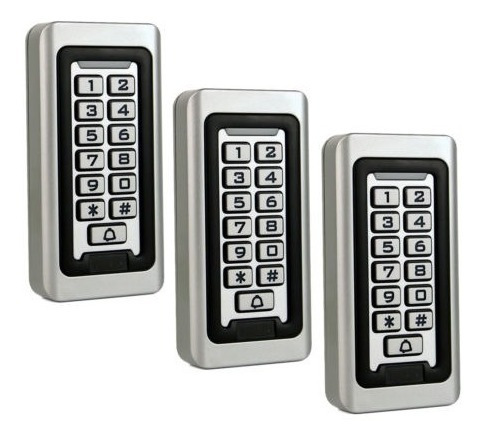 3pcs Ip68 Teclado Independiente Acceso Control Hogar Puerta 