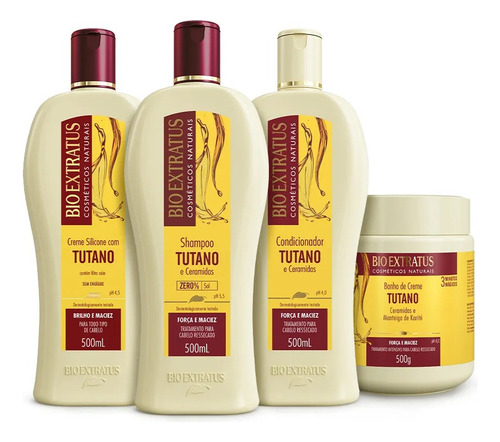 Kit Tutano E Ceramidas Completo 500ml - Bio Extratus 4pç