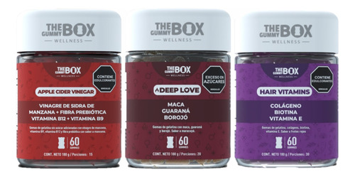 The Gummy Box Quemador Grasa Sidra Colágeno Deep Love Borojo