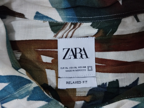 Camisa Zara Usa Xl Relaxed-fit Playa Casual (Usado)