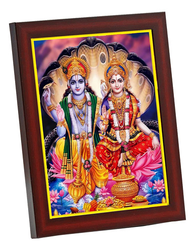 Zig Zag Lord Lakshmi Narayan / Lord Vishnu With Lakshmi Mata