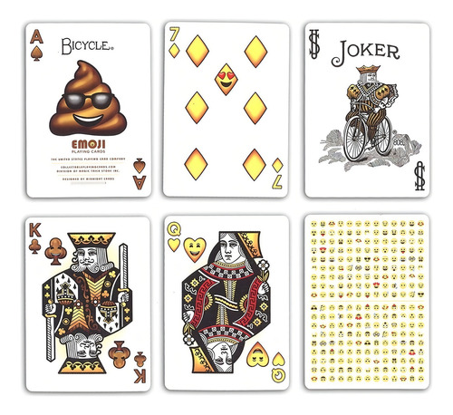 Baraja Emoji Bicycle Mazo Naipes Cartas Magia Alberico Magic