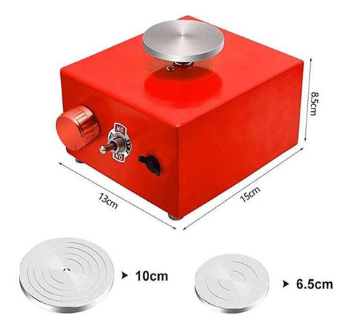 Mini Roda De Cerâmica Giratória, Máquina De Vermelho
