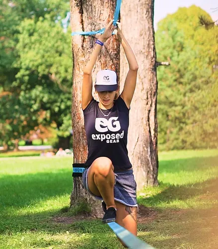 Juego Completo De Slackline De 18 Metros De Largo - Azul