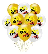 Comprar Set 12 Globos Se Latex Temática Máquinas De Construcción 